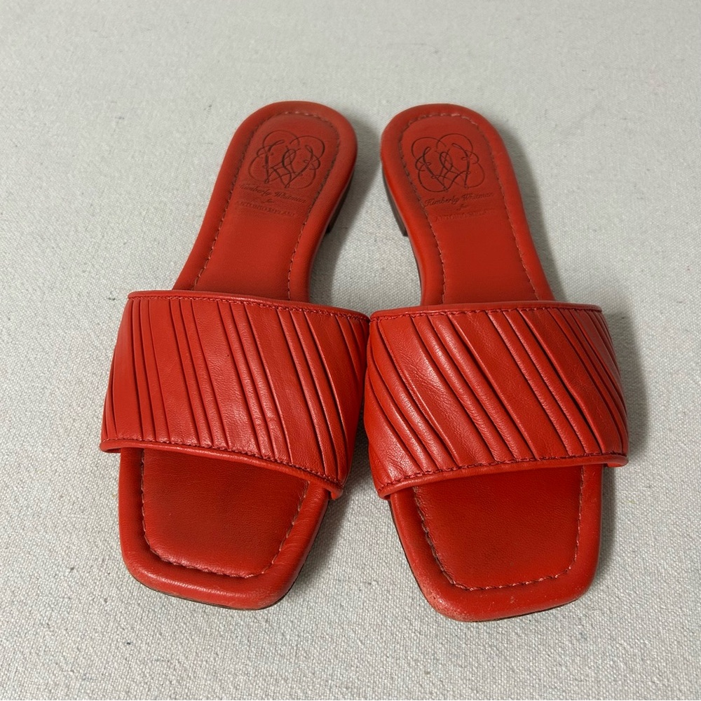 Kimberly Whitman for Antonio Melani Sandals Womens 7M Red Leather